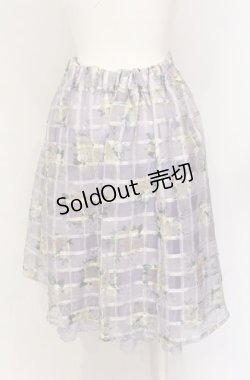 画像2: axes femme / シアーチェックスカート M ラベンダー O-25-05-31-1037-AX-SK-OW-OS