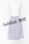 axes femme POETIQUE / サス付きハーフワイドパンツ M サックス O-25-05-31-1040-AX-PA-OW-ZT303