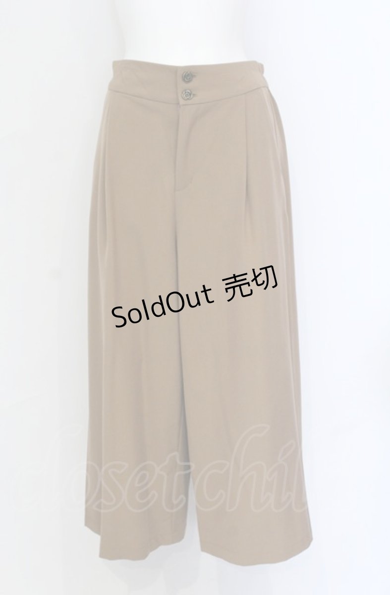 画像1: 【SALE】axes femme / サイドスカーフ切替パンツ M キャメル O-25-05-31-1042-AX-PA-OW-ZT303 (1)