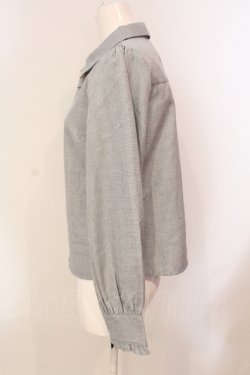 画像3: axes femme / チェック柄ネクタイ付きブラウス F グレー O-25-05-31-062-AX-BL-OW-OS