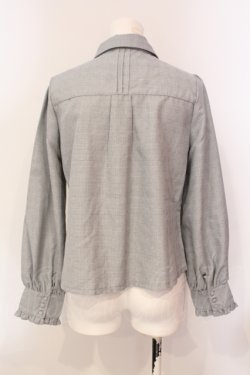 画像4: axes femme / チェック柄ネクタイ付きブラウス F グレー O-25-05-31-062-AX-BL-OW-OS