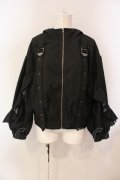 axes femme POETIQUE / ベルトデザインブルゾン M クロ O-25-05-31-063-AX-JA-OW-OS