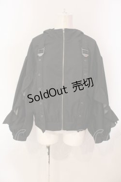 画像1: axes femme POETIQUE / ベルトデザインブルゾン M クロ O-25-05-31-063-AX-JA-OW-OS