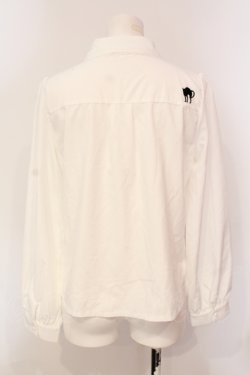 画像4: axes femme POETIQUE / キャットブローチ付ブラウス M シロ O-25-05-31-065-AX-BL-OW-OS