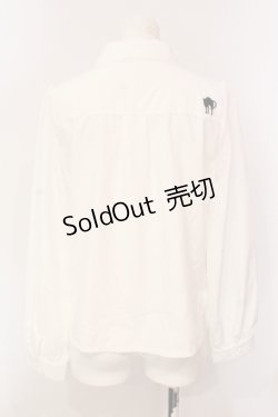 画像4: axes femme POETIQUE / キャットブローチ付ブラウス M シロ O-25-05-31-065-AX-BL-OW-OS