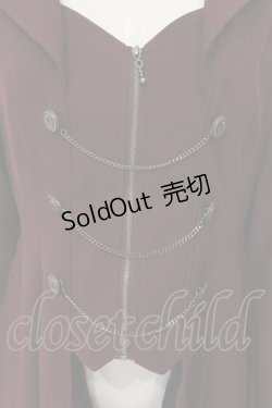 画像2: axes femme POETIQUE / 燕尾デザインロングジャケット M ワイン O-25-05-31-066-AX-JA-OW-OS