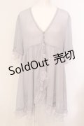 axes femme / チュールフリル楊柳ガウン F グレー O-25-05-31-068-AX-TO-OW-OS