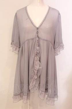 画像1: axes femme / チュールフリル楊柳ガウン F グレー O-25-05-31-068-AX-TO-OW-OS