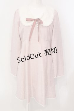 画像1: Deary / レース襟ワンピース  ピンク O-25-05-31-071-LO-OP-IG-OS