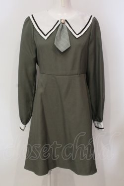 画像1: Amavel / セーラー襟ワンピース  グリーン O-25-05-31-073-CA-OP-IG-OS