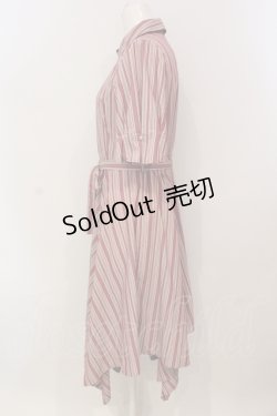 画像2: axes femme / バイカラーイレヘムワンピース M アカ×ベージュ O-25-05-31-075-AX-OP-IG-OS