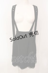 Ank Rouge / サスペンダーバックルタイトスカート  クロ O-25-05-31-076-CA-SK-IG-OS