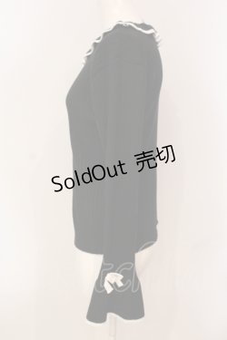 画像2: DearMyLoveRose / フレアスリーブミニリボンリブニットトップス M-L クロ O-25-05-31-081-EL-TO-IG-OS
