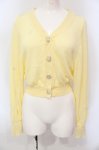 画像1: 【SALE】DearMyLoveRose / ハートボタンシアーカーディガン M-L イエロー O-25-05-31-086-EL-TO-IG-ZT013 (1)