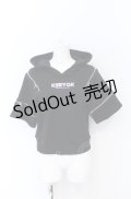 KRY CLOTHING / オフショルクロップドパーカー  ブラック×パープル O-25-05-31-2001-EL-TO-OW-OS