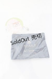m petit by misako / AM*コウチャツキベロアポーチ（紅茶無し）  ネイビー O-25-05-31-2043-LO-ZA-OW-ZT169-F001
