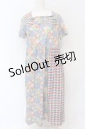 Jane Marple Dans Le Salon / Magical bouquet check one piece　ワンピース M ブルー系 O-25-05-31-2008-JM-OP-OW-ZT039
