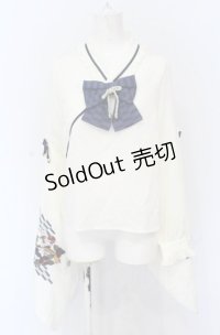 Amavel / お月見うさぎの和風ブラウス F アイボリー O-25-05-31-2011-CA-BL-OW-OS