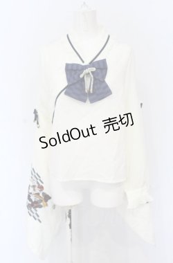 画像1: Amavel / お月見うさぎの和風ブラウス F アイボリー O-25-05-31-2011-CA-BL-OW-OS