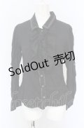 axes femme / 前立てフリルネルシャツ M クロ O-25-05-31-2012-AX-BL-OW-OS