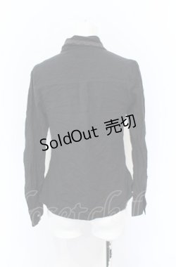 画像2: axes femme / 前立てフリルネルシャツ M クロ O-25-05-31-2012-AX-BL-OW-OS