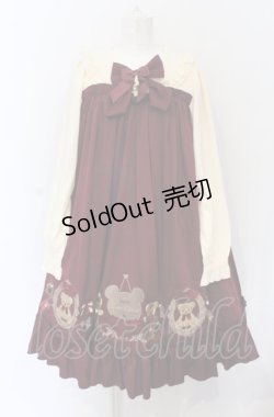 画像1: Amavel / Bears ClosetスイートAラインワンピース F ワイン O-25-05-31-2016-CA-OP-OW-OS