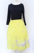 Franche Lippee / オリプリポンポンキャットワンピース M ネイビー×イエロー O-25-05-31-2003-LO-OP-OW-OS