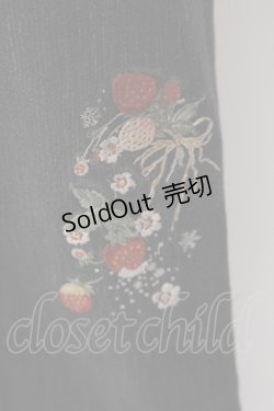 画像2: PINK HOUSE / いちご刺繍デニムパンツ S クロ O-25-05-31-010-LO-PA-OW-OS