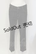 PINK HOUSE / 裾ピコフリル&ボタンデニムパンツ S クロ O-25-05-31-012-LO-PA-OW-OS