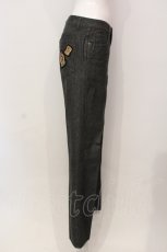 画像2: 【SALE】PINK HOUSE / エンブレムワッペン使いデニムパンツ M クロ O-25-05-31-014-LO-PA-OW-ZT097 (2)