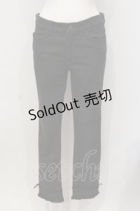 PINK HOUSE / 裾2段レースデニムパンツ S クロ O-25-05-31-019-LO-PA-OW-OS