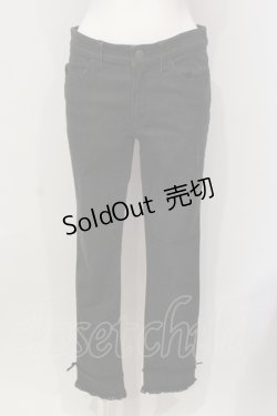 画像1: PINK HOUSE / 裾2段レースデニムパンツ S クロ O-25-05-31-019-LO-PA-OW-OS