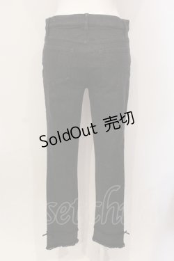 画像3: PINK HOUSE / 裾2段レースデニムパンツ S クロ O-25-05-31-019-LO-PA-OW-OS