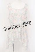 PINK HOUSE / シャビーローズ アシンメトリーチュニック  サックス O-25-05-31-021-LO-TO-IG-OS