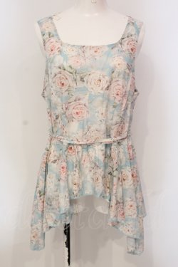 画像1: PINK HOUSE / シャビーローズ アシンメトリーチュニック  サックス O-25-05-31-021-LO-TO-IG-OS
