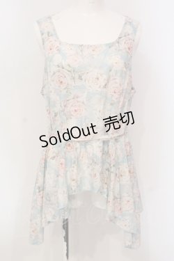 画像1: PINK HOUSE / シャビーローズ アシンメトリーチュニック  サックス O-25-05-31-021-LO-TO-IG-OS