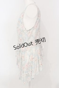 画像2: PINK HOUSE / シャビーローズ アシンメトリーチュニック  サックス O-25-05-31-021-LO-TO-IG-OS