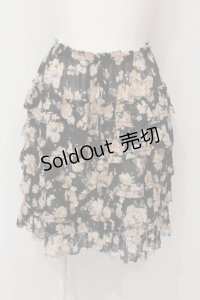 PINK HOUSE / /アクアローズティアードスカート  クロ O-25-05-31-023-LO-SK-IG-OS