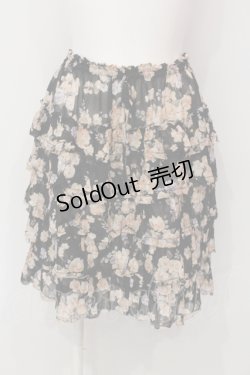 画像1: PINK HOUSE / /アクアローズティアードスカート  クロ O-25-05-31-023-LO-SK-IG-OS