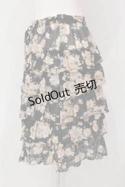 画像2: PINK HOUSE / /アクアローズティアードスカート  クロ O-25-05-31-023-LO-SK-IG-OS