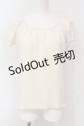 PINK HOUSE / パフスリーブTシャツ  アイボリー O-25-05-31-025-LO-TO-IG-OS