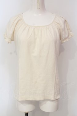 画像1: PINK HOUSE / パフスリーブTシャツ  アイボリー O-25-05-31-025-LO-TO-IG-OS