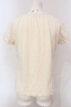 画像2: PINK HOUSE / パフスリーブTシャツ  アイボリー O-25-05-31-025-LO-TO-IG-OS