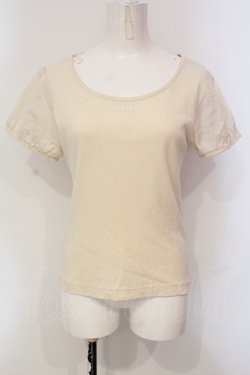 画像1: PINK HOUSE / ローンスリーブTシャツ  アイボリー O-25-05-31-026-LO-TO-IG-OS