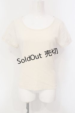 画像1: PINK HOUSE / ローンスリーブTシャツ  アイボリー O-25-05-31-026-LO-TO-IG-OS