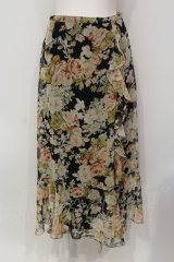 PINK HOUSE / ラッフルフリルシフォンスカート  クロ O-25-05-31-028-LO-SK-OW-ZT415