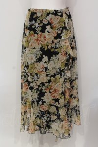 PINK HOUSE / ラッフルフリルシフォンスカート  クロ O-25-05-31-028-LO-SK-OW-ZT415