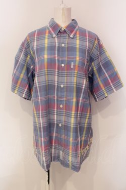 画像1: Karl Helmut / マドラスチェック半袖シャツ M ブルー系 O-25-05-31-029-EL-BL-OW-OS