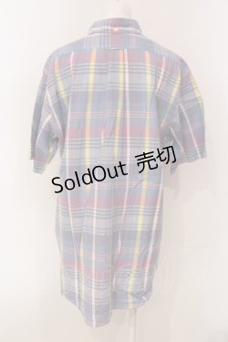 画像3: Karl Helmut / マドラスチェック半袖シャツ M ブルー系 O-25-05-31-029-EL-BL-OW-OS
