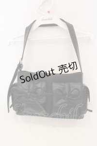 melume / リボンショルダーバッグ  クロ O-25-06-03-033-LO-BG-OW-OS